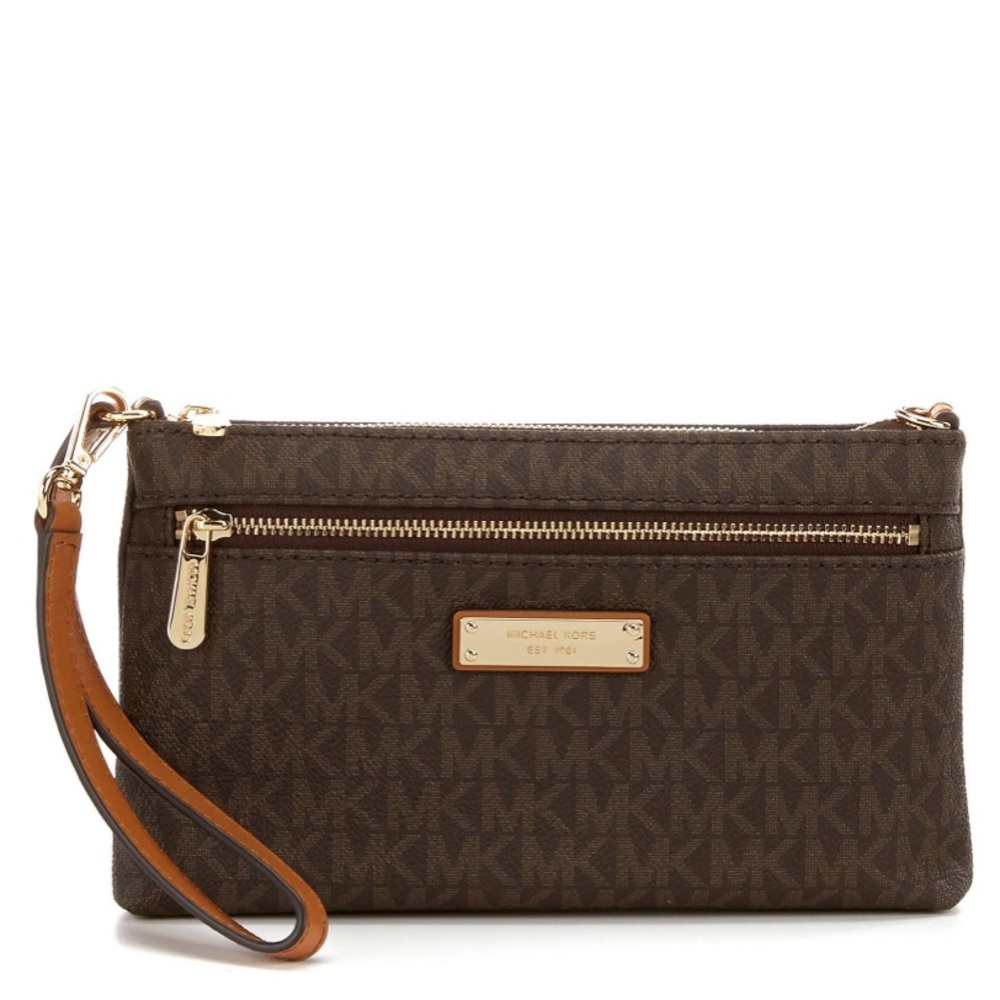 Michael Kors Jet Set Pebbled Leather Wristlet